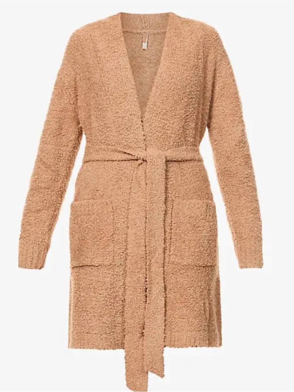 NWOT $128 SKIMS Cozy Camel Boucle Knitted Robe Size L/XL